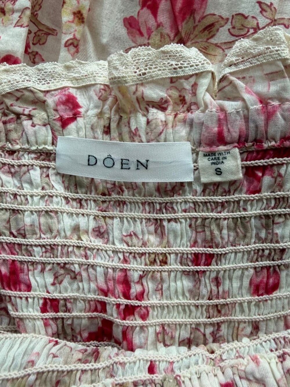 Doen Stanza lace-trimmed floral-print organic cotton-voile midi dress - Picture 9 of 10